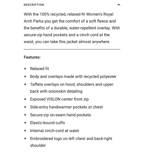 North Face Water Repellent Fleece A-line Parka Coat Jacket Womens XL 10 12 - Picture 8 of 17